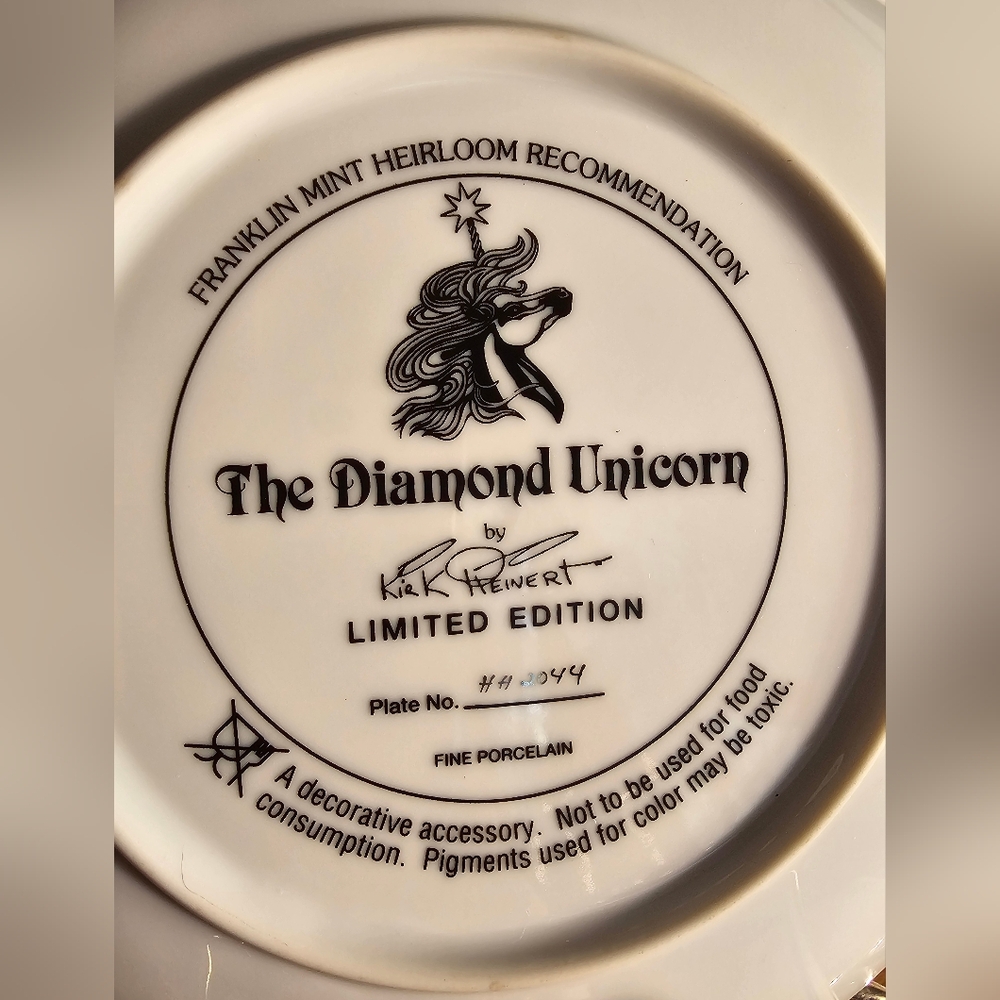 Plate Unicorn Franklin Mint - Picture 4 of 4